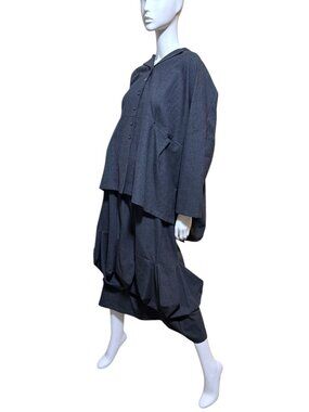 Kedem Sasson Avant Garde Skirt Suit Set 3 (22) Bubble Skirt Oversize Top Jacket
